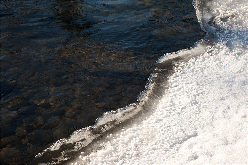 Crowsnest River In Winter