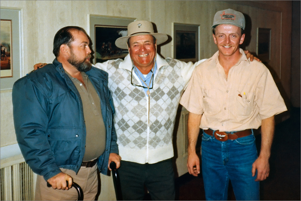 John Scott Black (left), Lefty Kreh (center), and me