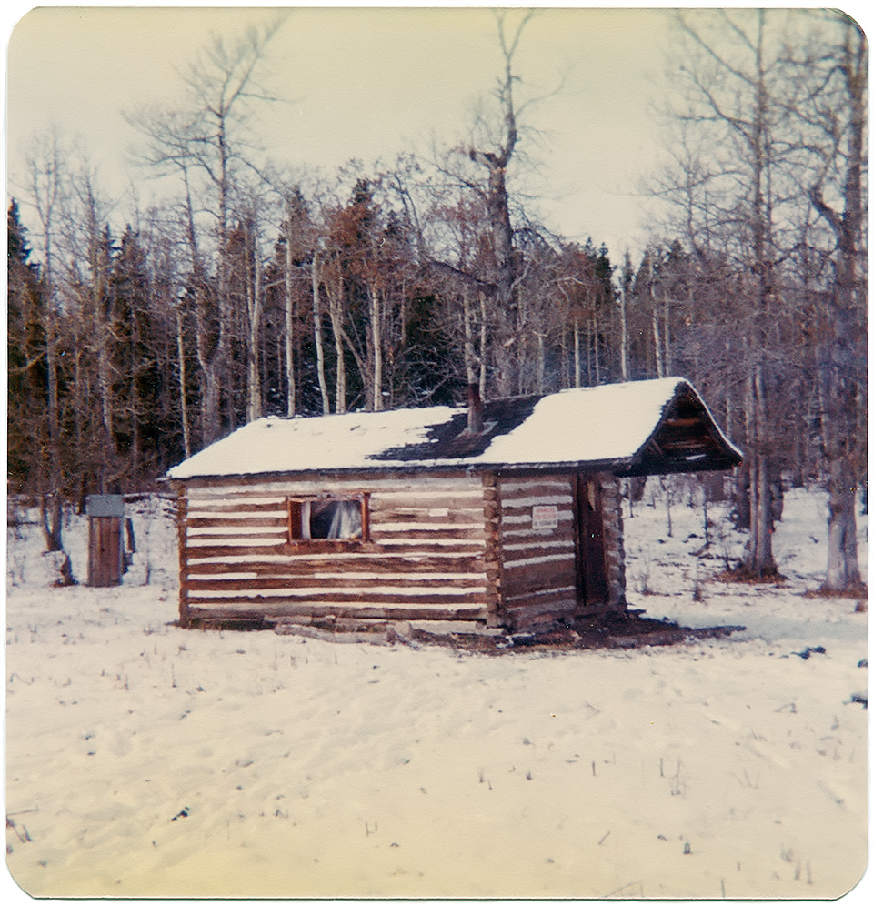 Log cabin along Lee Creek (ca. 1973 – 1975)