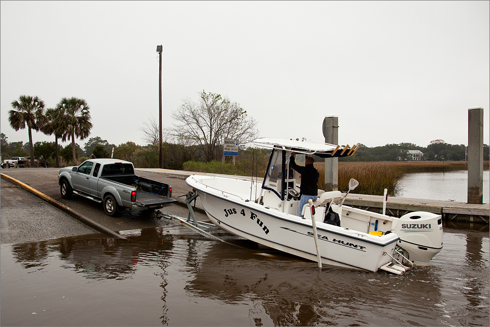 Launching the boat