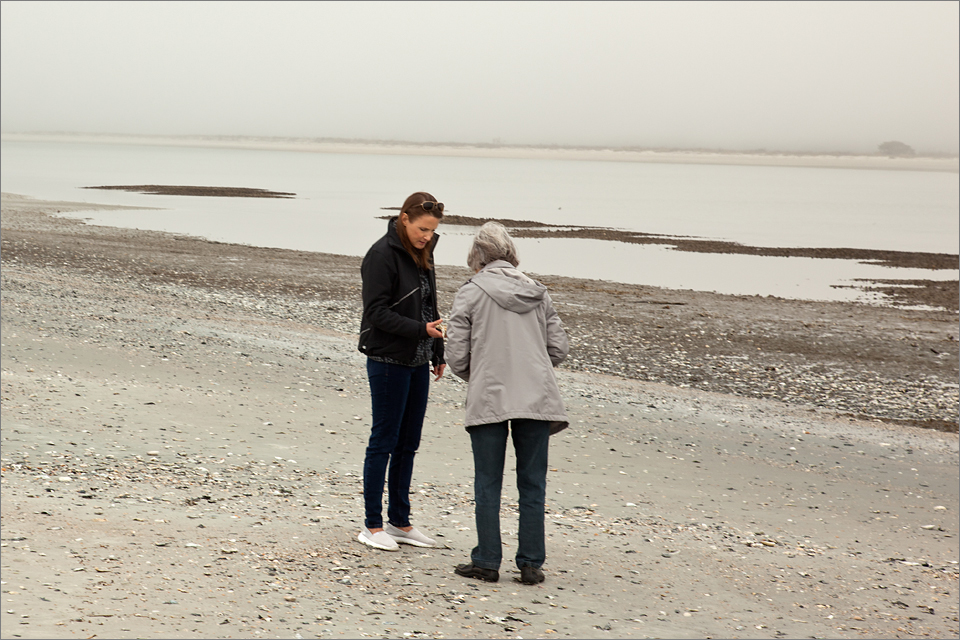 Sharing beachcombing treasure