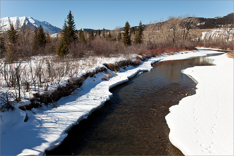 Upstream view of river from Block’s Bridge