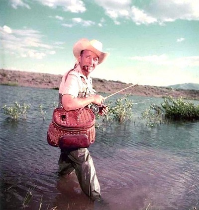 Bing Crosby fly-fishing